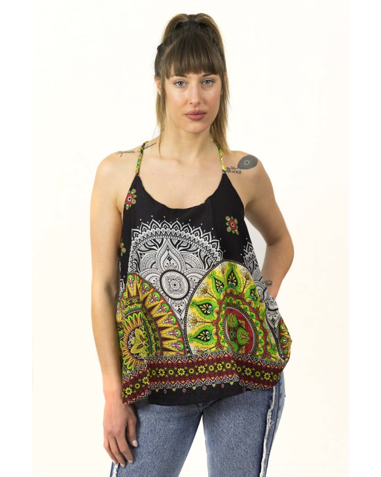 Top Women Mandala Sun Black
