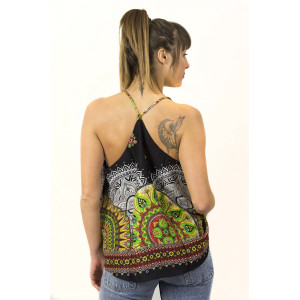 Top Women Mandala Sun Black