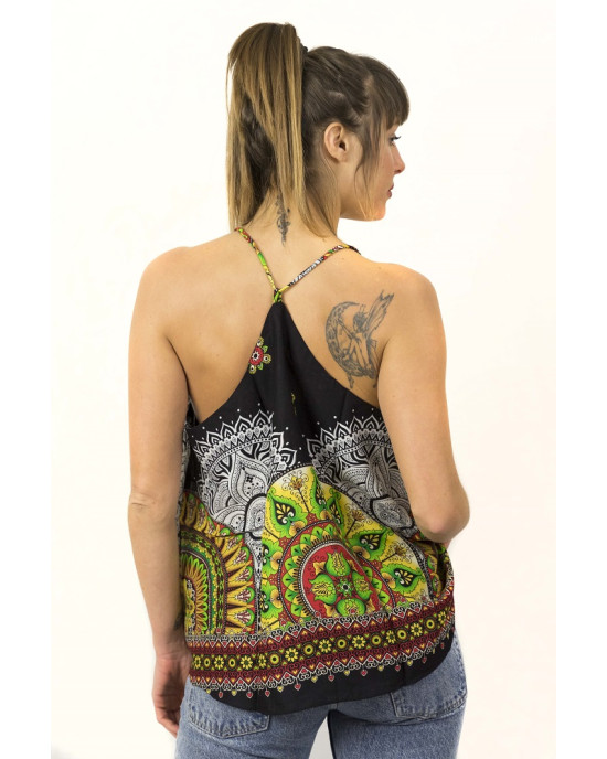 Top Women Mandala Sun Black