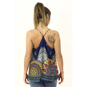 Top Women Mandala Sun Navy