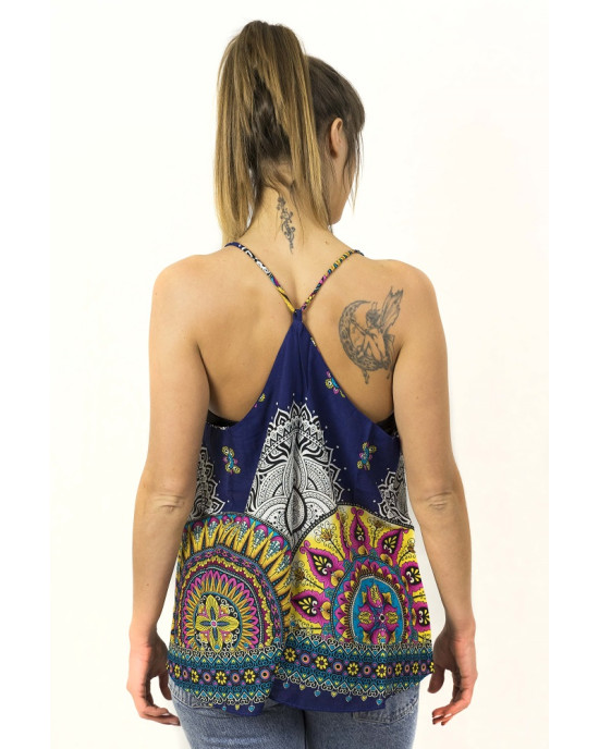 Top Women Mandala Sun Navy
