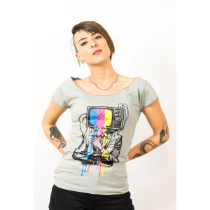 Tshirt Smash TV Light Grey