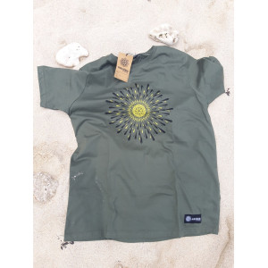 TShirt Mandala Sun Khaki