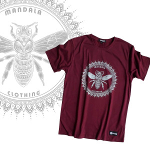 TShirt Mandala Fly Maroon