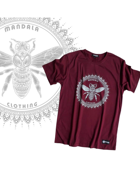 TShirt Mandala Fly Maroon