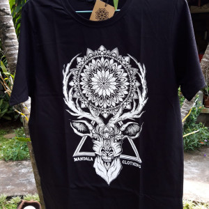 TShirt Mandala Deer Black
