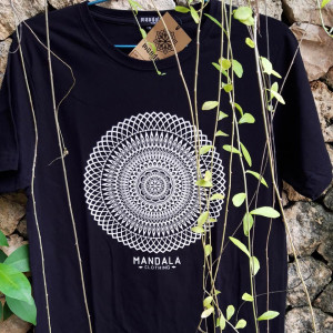 TShirt Mandala Double Circle Black
