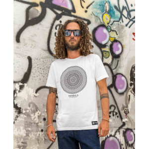 TShirt Mandala Double Circle White