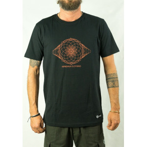T-Shirt Mandala Geometric Black