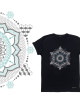 T-Shirt Mandala Geometry Black