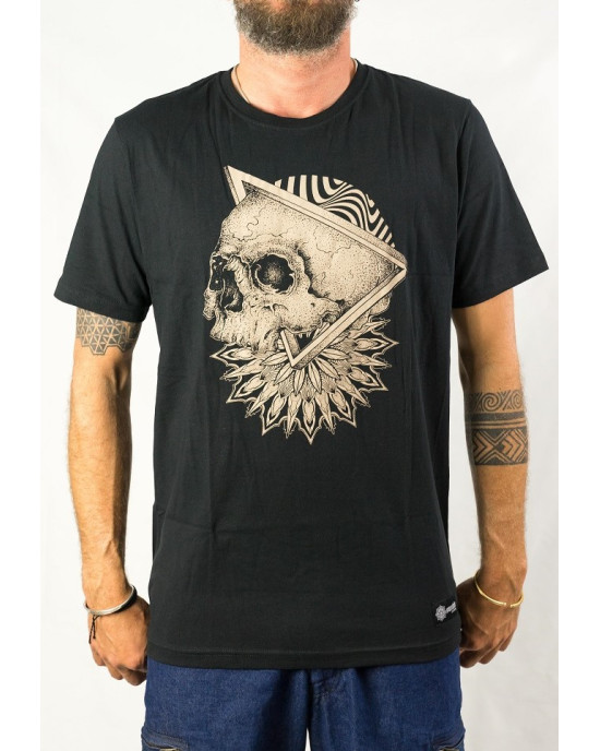 T-Shirt Mandala Scull Black