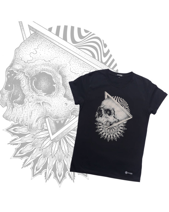 T-Shirt Mandala Scull Black