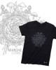 T-Shirt Space Mushrooms Black