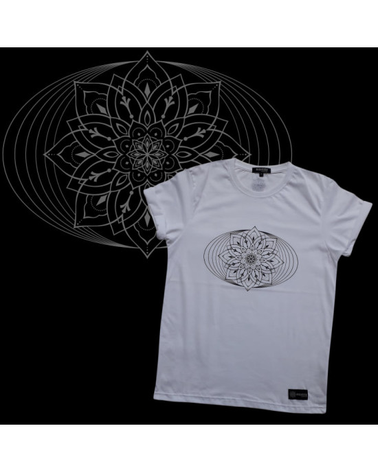 T-Shirt Mandala Global White
