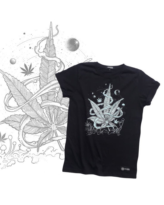 T-Shirt Mandala Hemp Black