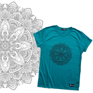 T-Shirt Mandala Turquoise