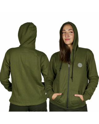 Ζακέτα Mandala Zipped Hoodie Χακί