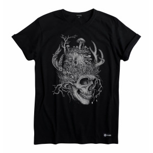 T-Shirt Mandala Forest Rebirth Μαύρο