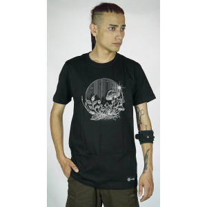 T-Shirt Mandala Mystic Grove Μαύρο
