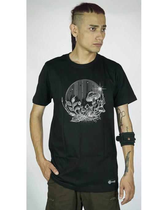 T-Shirt Mandala Mystic Grove Μαύρο