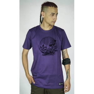 T-Shirt Mandala Mystic Grove Μωβ