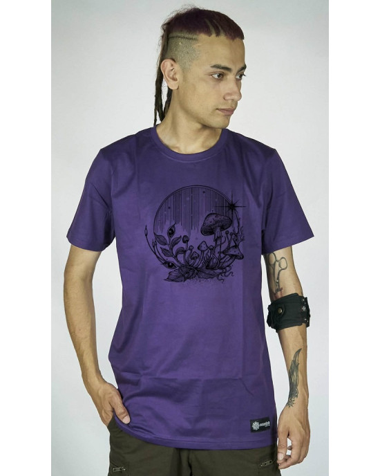 T-Shirt Mandala Mystic Grove Μωβ
