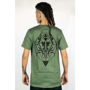 T-Shirt Mandala Sacred Bloom Χακί