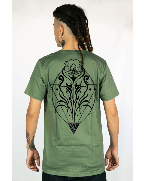 T-Shirt Mandala Sacred Bloom Χακί