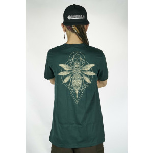 T-Shirt Mandala Sacred Totem Σκούρο Πράσινο