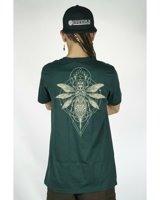 T-Shirt Mandala Sacred Totem Σκούρο Πράσινο