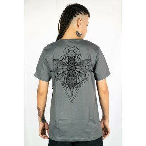 T-Shirt Mandala Sacred Totem Σκούρο Γκρι