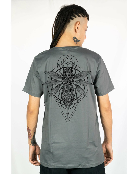 T-Shirt Mandala Sacred Totem Σκούρο Γκρι