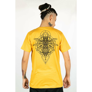 T-Shirt Mandala Sacred Totem Κίτρινο