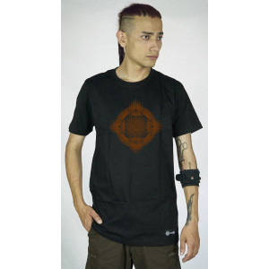 T-Shirt Mandala Solar Axis Μαύρο
