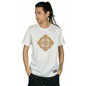 T-Shirt Mandala Solar Axis Λευκό