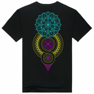 T-Shirt Mandala Triad Flow Μαύρο