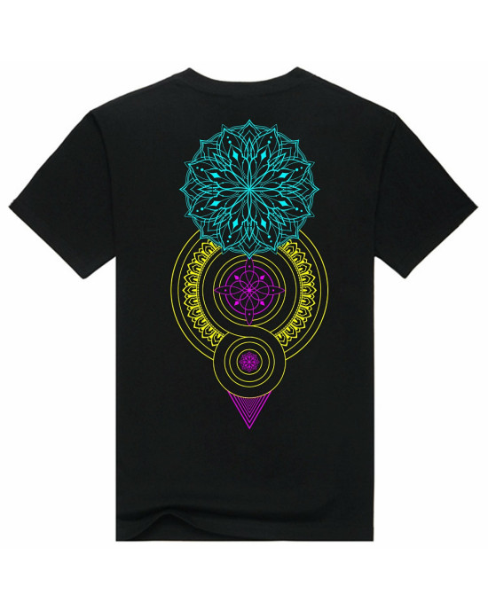T-Shirt Mandala Triad Flow Μαύρο